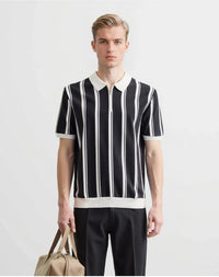Kyn Loom Striped Polo Shirt
